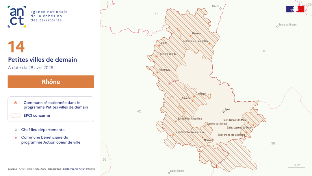 D&eacute;ploiement du dispositif Petites villes de demain : Rh&ocirc;ne