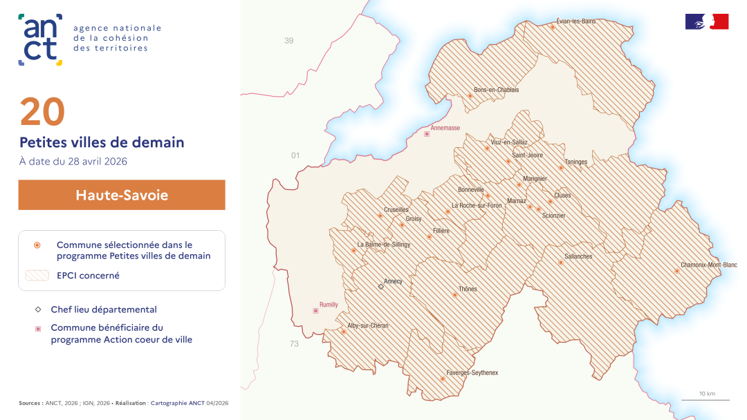 D&eacute;ploiement du dispositif Petites villes de demain : Haute-Savoie