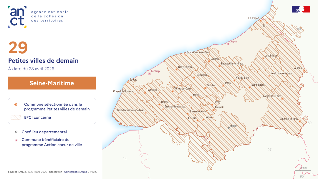 D&eacute;ploiement du dispositif Petites villes de demain : Seine-Maritime