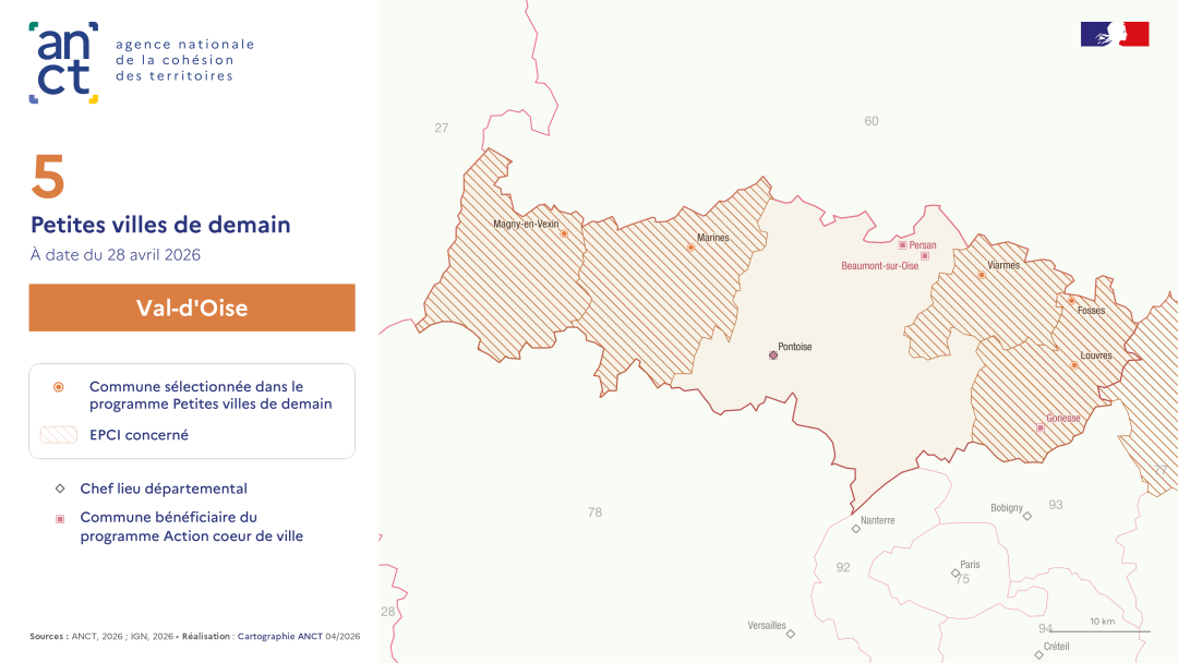 D&eacute;ploiement du dispositif Petites villes de demain : Val-d'Oise