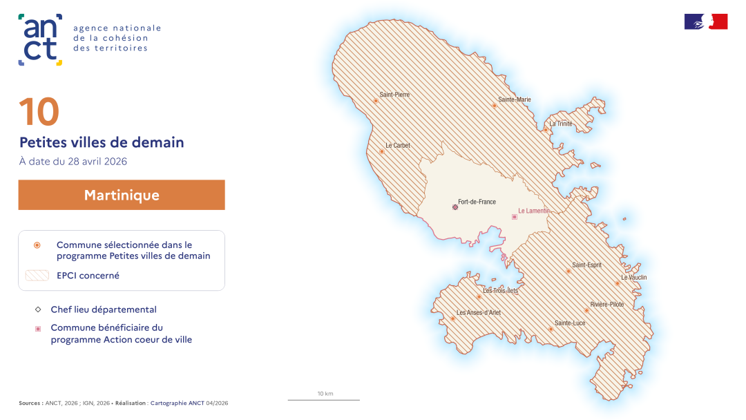 D&eacute;ploiement du dispositif Petites villes de demain : Martinique