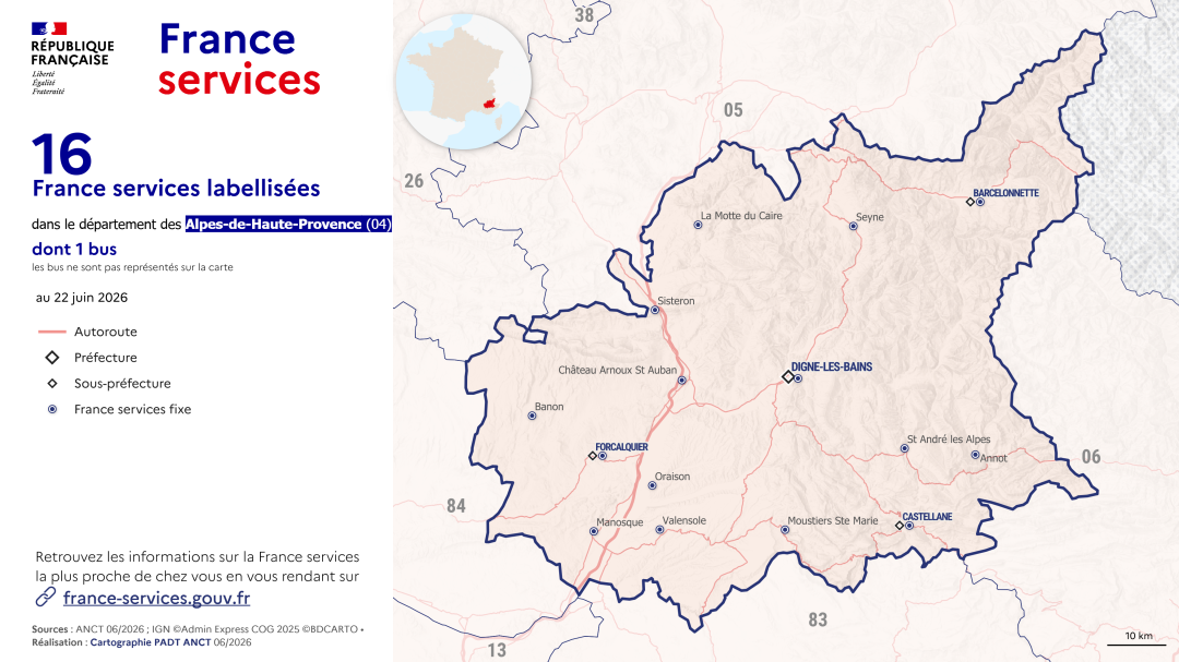 France services : Alpes-de-Haute-Provence (04)