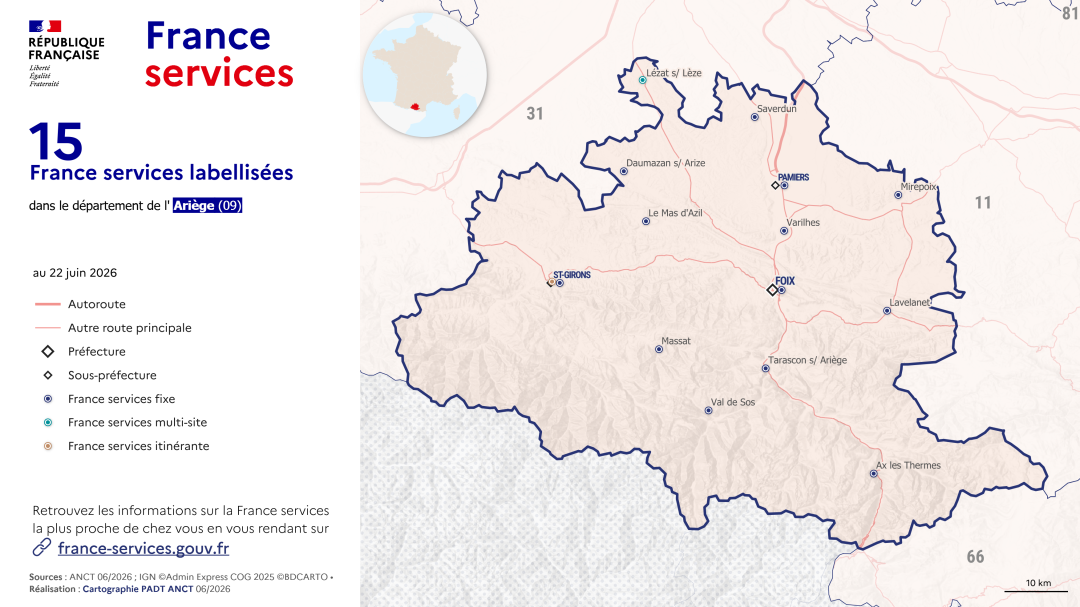France services : Ari&egrave;ge (09)