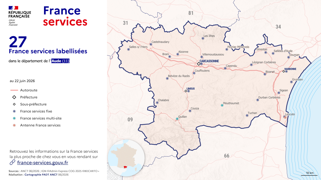 France services : Aude (11)