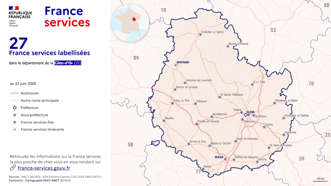 France services : C&ocirc;te-d'Or (21)