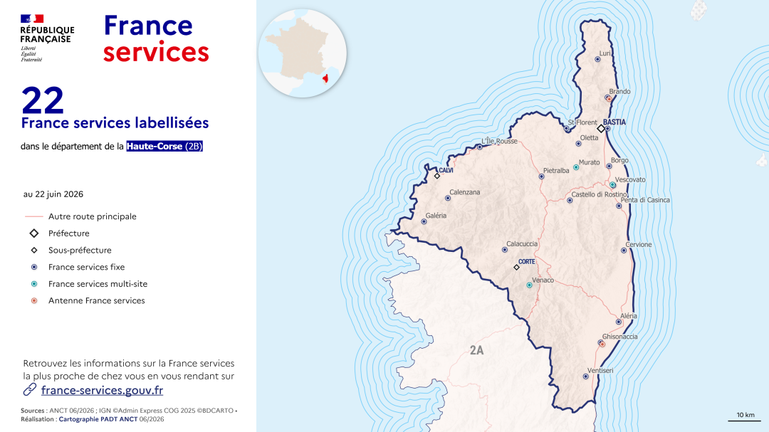 France services : Haute-Corse (2B)