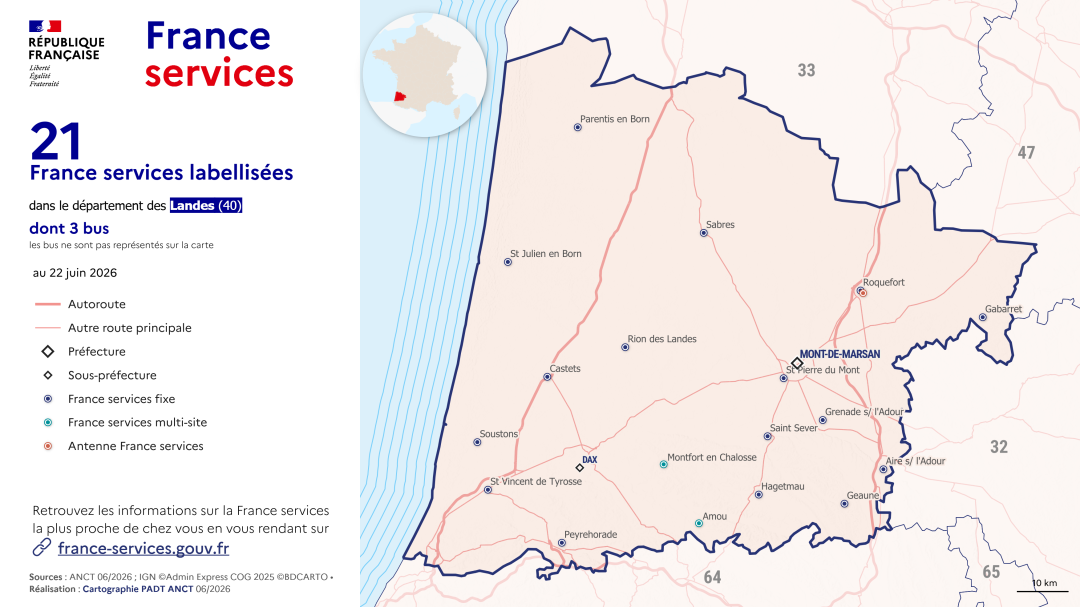 France services : Landes (40)