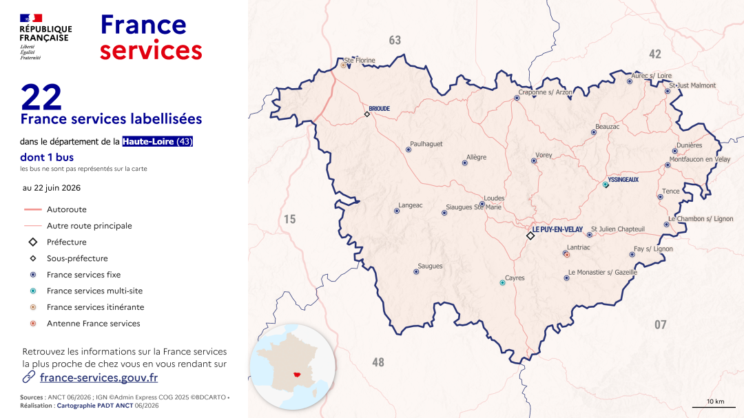 France services : Haute-Loire (43)