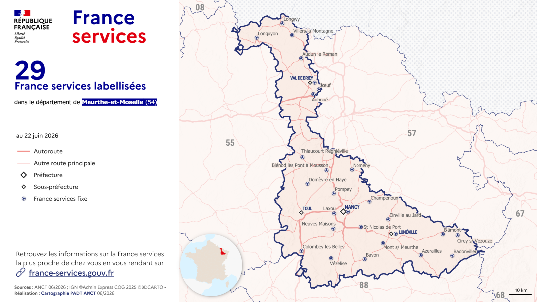 France services : Meurthe-et-Moselle (54)