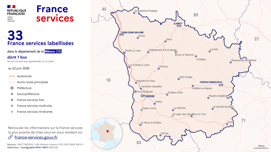 France services : Ni&egrave;vre (58)