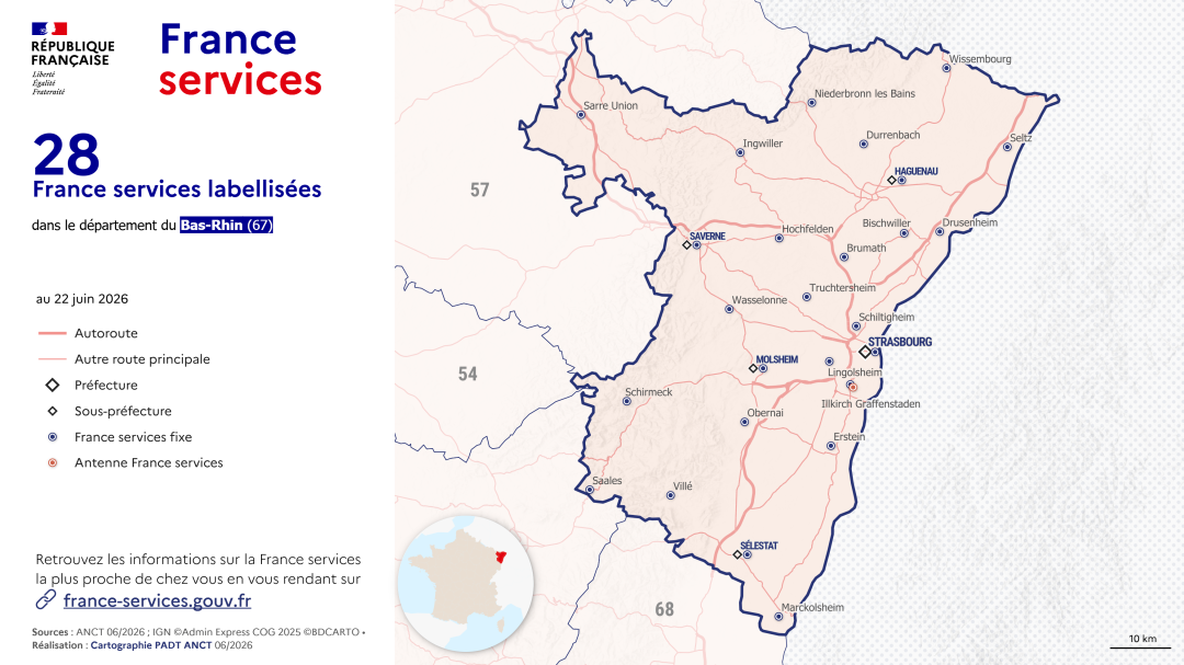 France services : Bas-Rhin (67)
