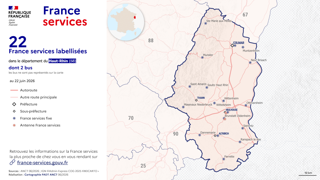 France services : Haut-Rhin (68)