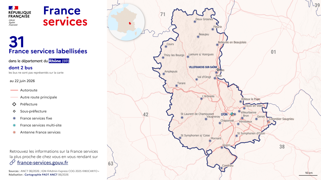 France services : Rh&ocirc;ne (69)
