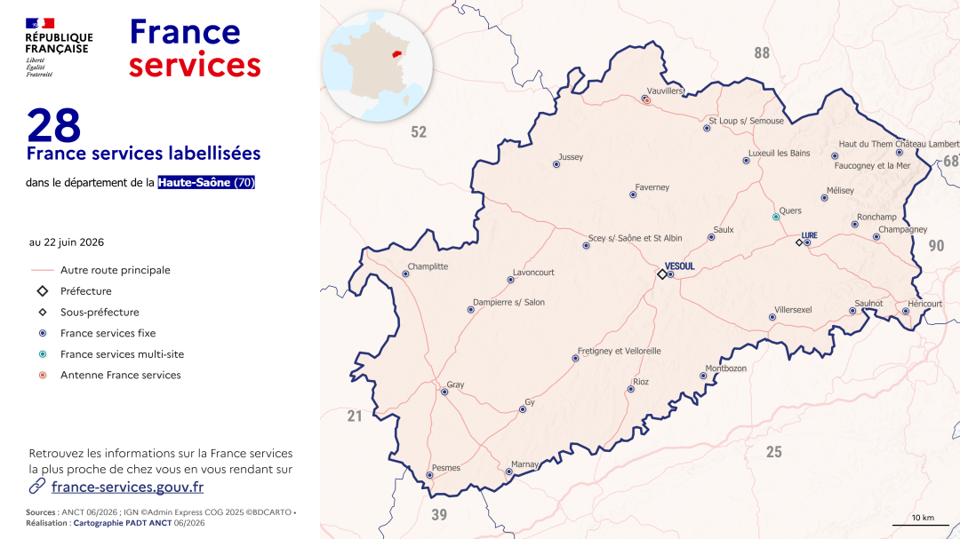 France services : Haute-Sa&ocirc;ne (70)