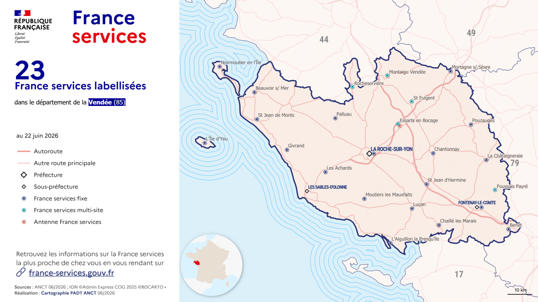 France services : Vend&eacute;e (85)
