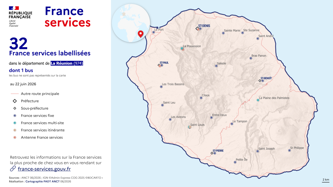 France services : La R&eacute;union (974)