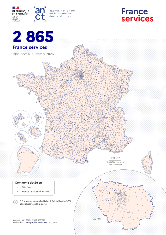 Localisation des structures France services